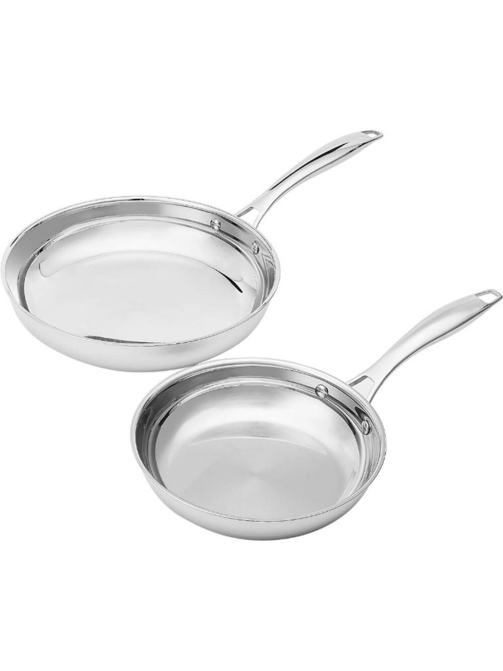 Stainless Steel Frying Pan Set - Induction Compatible, Oven Safe, 8" & 10